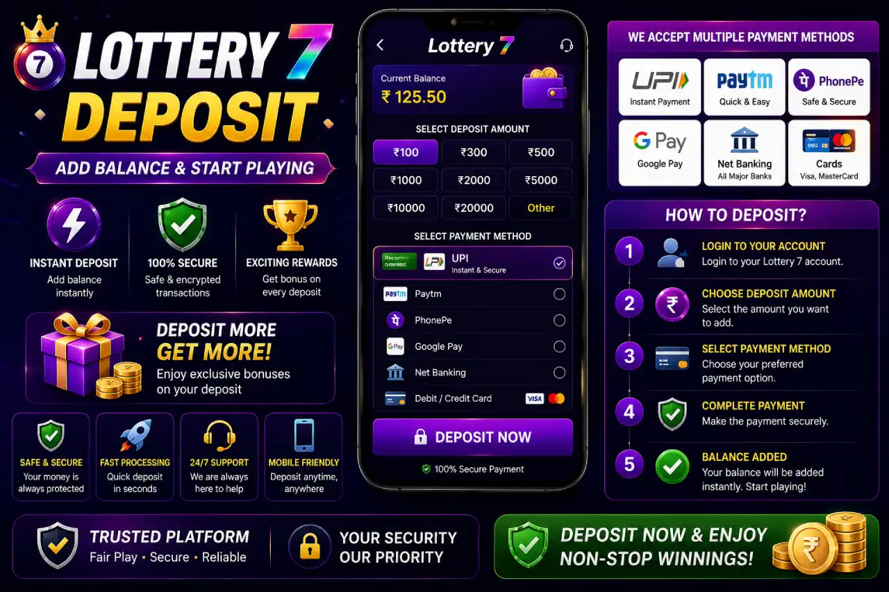 Lottery 7 Deposit